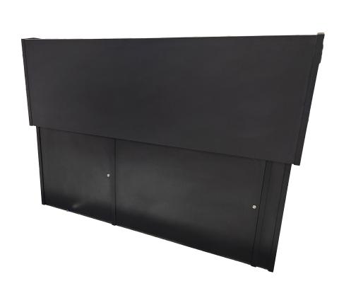 Prestige Sit/Stand AV Lectern_GraphiteNebula_Black_AudienceSide_Up