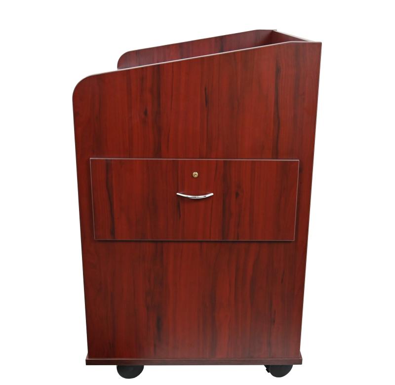 Standing Height Lectern Privacy Side Pull Out Shelf