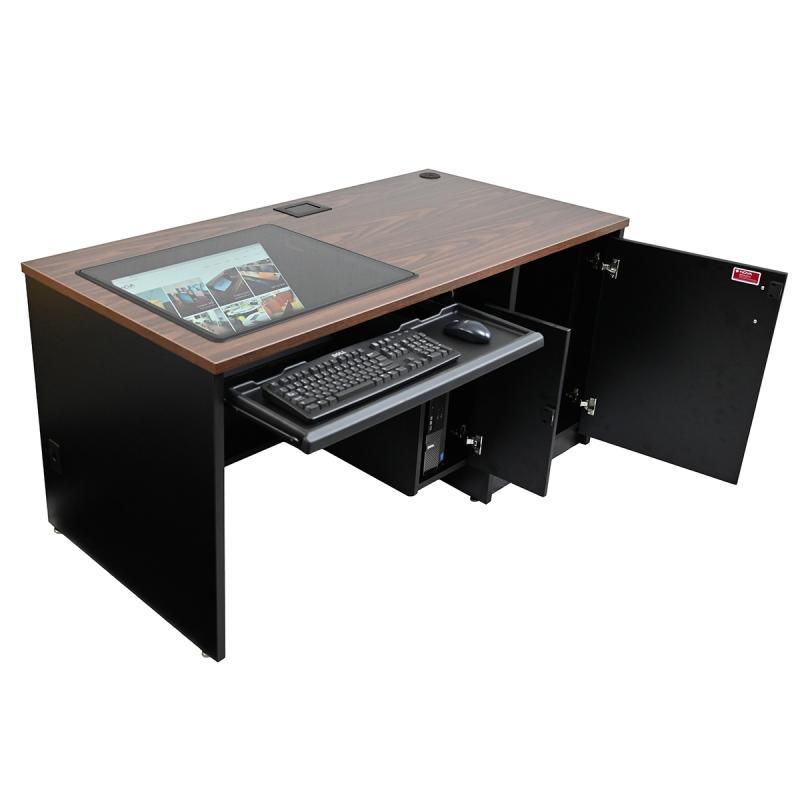 Seated Height Lectern Downview Locking CP Storage