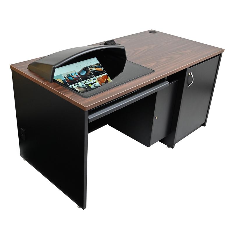 Seated Height Lectern Downview Locking CP Storage