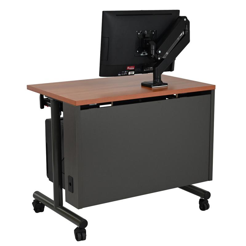 Computer Training Table With Articulating Monitor Arm