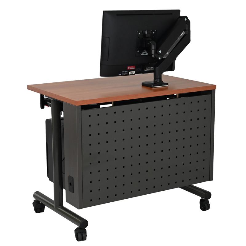 Computer Training Table With Articulating Monitor Arm