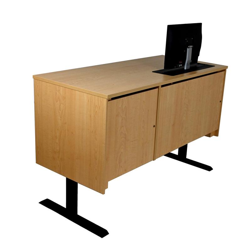 Sit Stand Lectern Trolley Monitor Lift