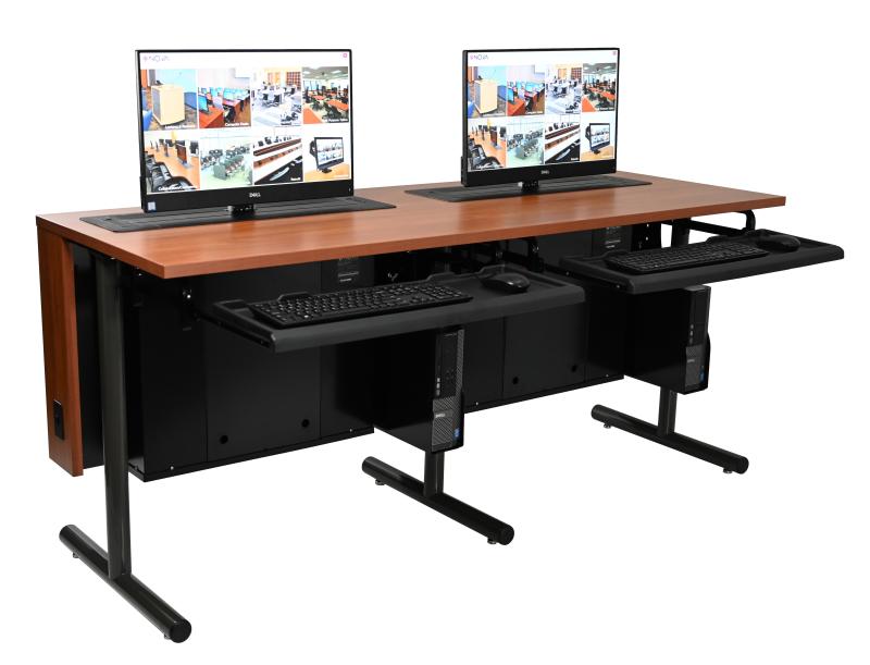 Computer Training Table w/ Trolley Monitor Lift
