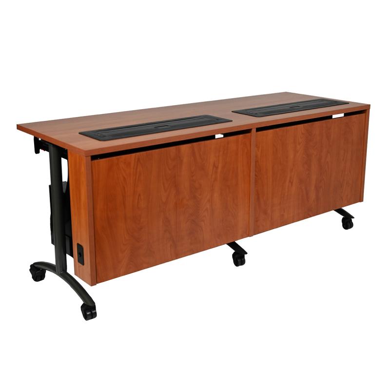 Computer Training Table w/ Trolley Monitor Lift